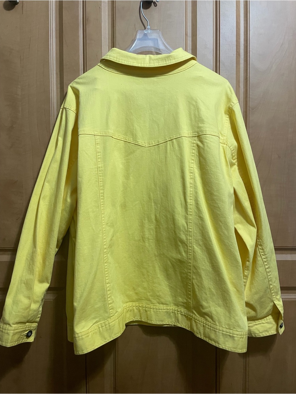 d&co Yellow Women's Jean Jacket Size 3x - Picture 3 of 3